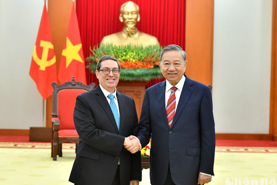 Tổng Bí thư Tô Lâm tiếp Ủy viên Bộ Chính trị, Bộ trưởng Ngoại giao Cuba Bruno Rodríguez Parrilla