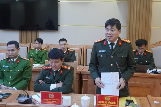 Lãnh đạo Tỉnh ủy Quảng Trị làm việc với Đảng ủy Công an tỉnh về nhiệm vụ trọng tâm 2025