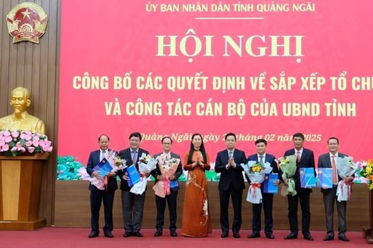 Quảng Ngãi công bố thành lập các Sở và lãnh đạo chủ chốt