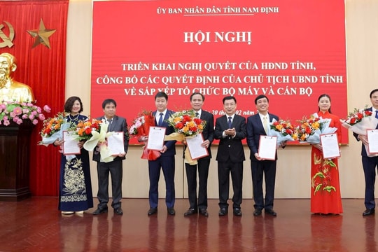 Sau sắp xếp, Nam Định còn 12 cơ quan chuyên môn, giảm 5 đầu mối