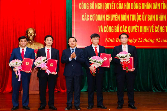 Ninh Bình bổ nhiệm loạt lãnh đạo các sở sau hợp nhất