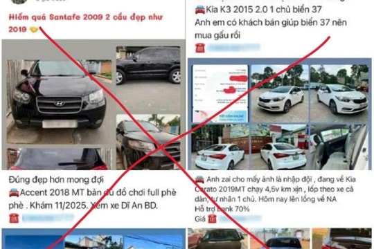 Khuyến cáo người dân thận trọng khi mua bán xe ô tô