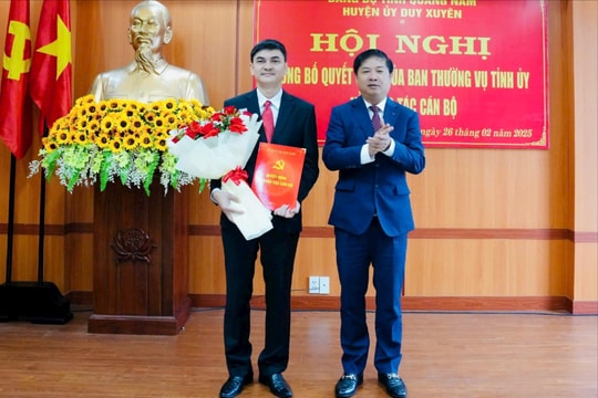 Phó Trưởng Ban Tổ chức Tỉnh ủy Quảng Nam làm Bí thư Huyện ủy Duy Xuyên