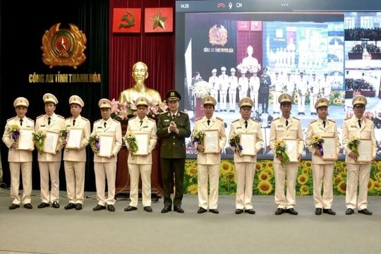 Công bố giải thể 26 đơn vị Công an cấp huyện ở Thanh Hóa