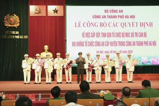 Giải thể 30 Công an cấp huyện và các tổ chức trực thuộc TP Hà Nội