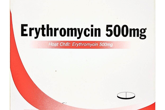 Thu hồi toàn quốc thuốc viên nén bao phim Erythromycin 500mg