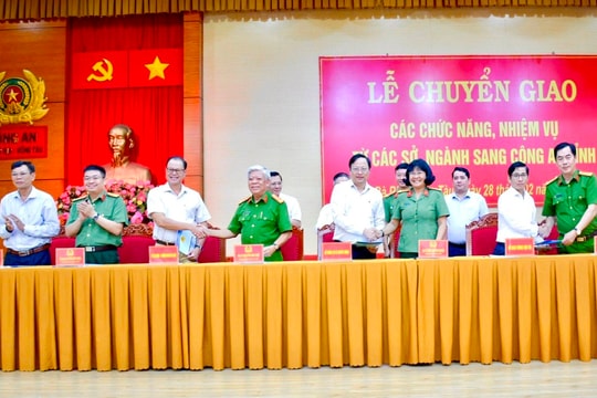 Bà Rịa-Vũng Tàu: Chuyển giao nhiệm vụ của 4 sở sang Công an tỉnh