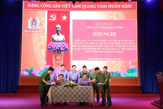 Bình Dương: Công an và VKSND ký kết nhiều quy chế phối hợp liên ngành