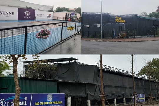 Long Biên: Dấu hiệu xây dựng không phép tại nhiều sân pickleball