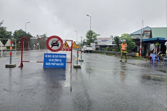 Tiếp tục cấm xe qua cầu Câu Lâu (QL1A) để sửa chữa