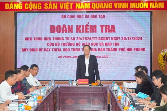 Kiểm tra việc thực hiện Thông tư 29 về dạy thêm, học thêm tại Hải Phòng