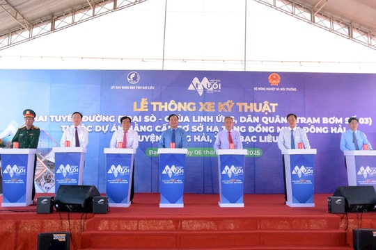 Bạc Liêu: Khánh thành thông xe kỹ thuật Dự án hạ tầng đồng muối