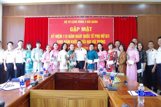 Vùng 2 Hải quân tổ chức gặp mặt Kỷ niệm 115 năm Ngày Quốc tế Phụ nữ 8/3