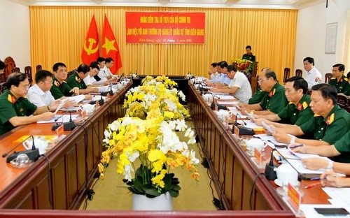 Đoàn kiểm tra của Bộ Chính trị làm việc với Bộ CHQS tỉnh Kiên Giang