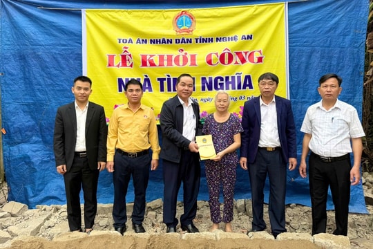 TAND tỉnh Nghệ An xây dựng nhà tình nghĩa cho người nghèo