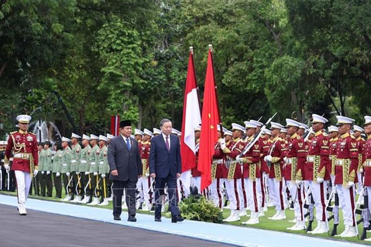 Lễ đón Tổng Bí thư Tô Lâm và Phu nhân thăm cấp nhà nước Cộng hòa Indonesia
