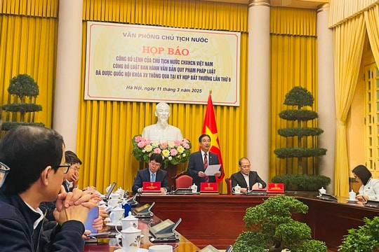 Công bố Lệnh của Chủ tịch nước công bố Luật Ban hành văn bản quy phạm pháp luật