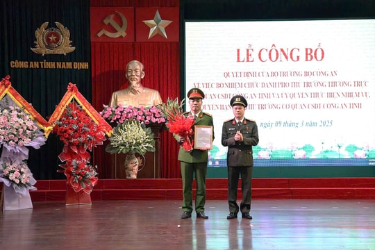 Bổ nhiệm Phó Thủ trưởng thường trực Cơ quan CSĐT Công an tỉnh Nam Định
