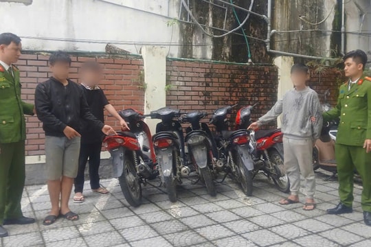 Nhóm thanh thiếu niên trộm hàng chục xe máy trong thời gian ngắn