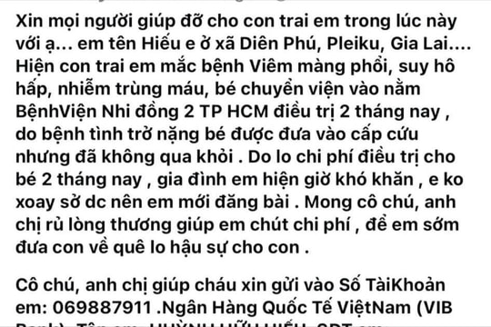 Giả mạo thông tin để lừa đảo tiền hỗ trợ