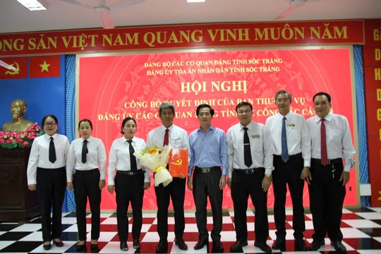 Công bố Quyết định chỉ định Ban Chấp hành Đảng bộ TAND tỉnh Sóc Trăng