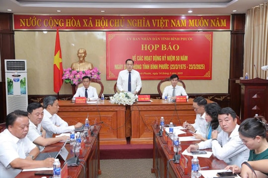 Bình Phước họp báo giới thiệu các hoạt động kỷ niệm 50 năm giải phóng tỉnh