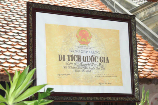 Hà Tĩnh: Đón Bằng xếp hạng Di tích cấp Quốc gia đền thờ Nguyễn Văn Mạo