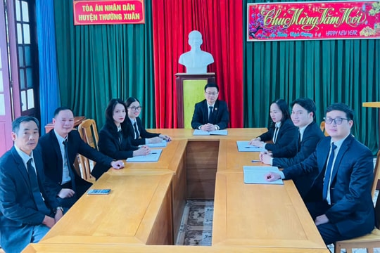 TAND huyện Thường Xuân: Chủ động phối hợp, đẩy mạnh công tác xét xử