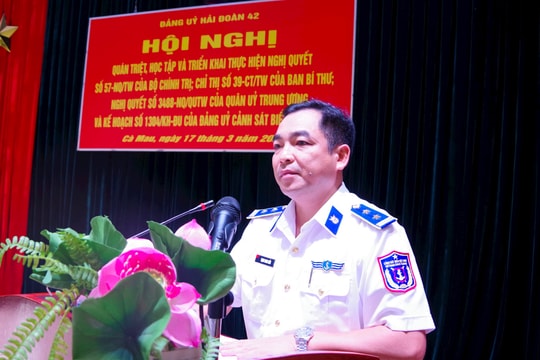 Hải đoàn 42 đưa chỉ thị, nghị quyết của Bộ chính trị, Ban Bí thư vào đời sống bộ đội