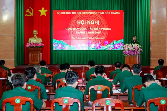 Biên phòng Sóc Trăng giao ban công tác Biên phòng tháng 3