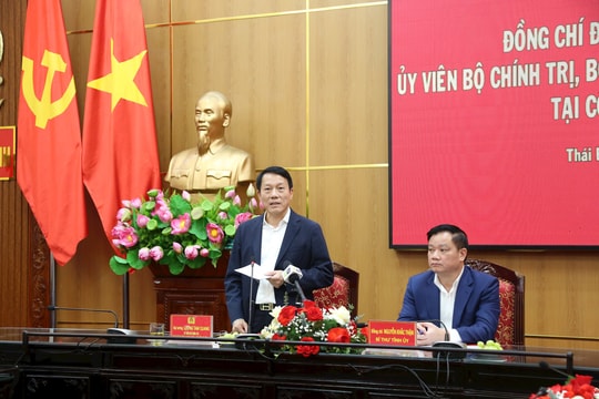 Bộ trưởng Bộ Công an thăm, làm việc tại Công an tỉnh Thái Bình