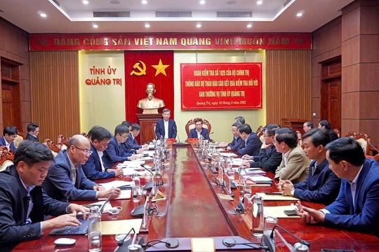 Đoàn Kiểm tra của Bộ Chính trị làm việc tại Quảng Trị