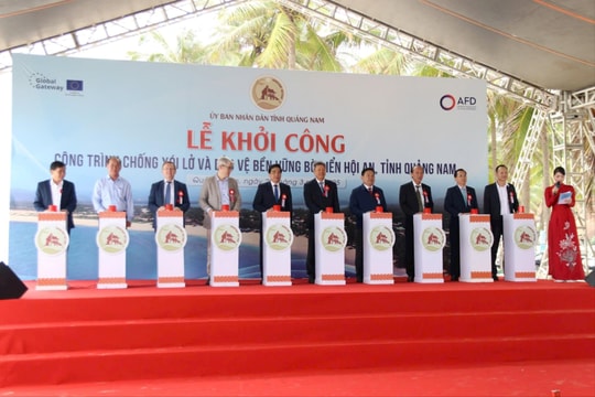 Khởi công dự án chống xói lở bờ biển Hội An