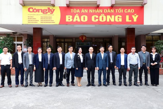 Phó Chánh án Tòa án nhân dân tối cao Nguyễn Quốc Đoàn làm việc với Báo Công lý