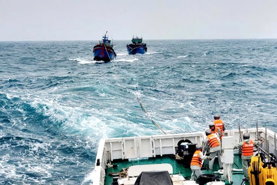 Vùng 3 Hải quân bàn giao tàu cá và ngư dân gặp nạn trên biển