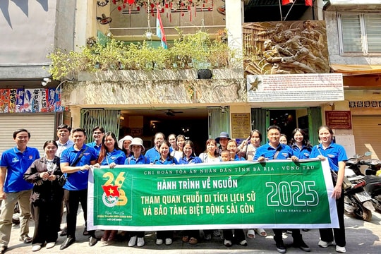 Chi đoàn TAND tỉnh Bà Rịa – Vũng Tàu thăm Bảo tàng Biệt động Sài Gòn