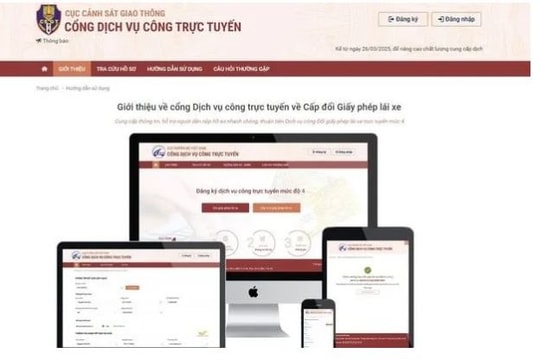 Bộ Công an vận hành trang thông tin mới cung cấp dịch vụ công về cấp, đổi giấy phép lái xe
