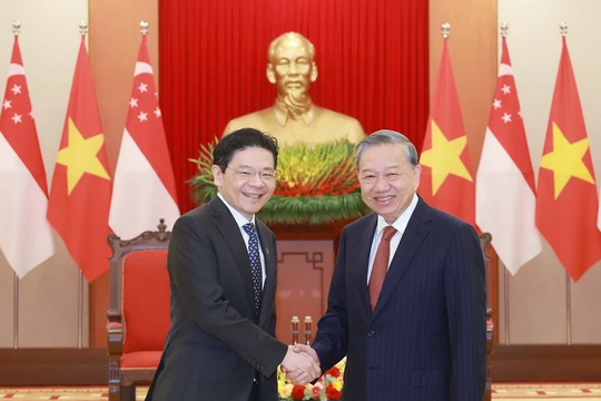 Tổng Bí thư Tô Lâm tiếp Thủ tướng Cộng hòa Singapore