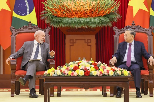 Tổng Bí thư Tô Lâm tiếp Tổng thống Brazil