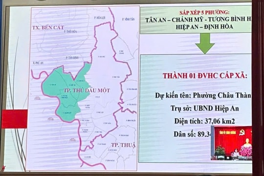 Bình Dương: Sau sắp xếp, dự kiến còn lại 27 đơn vị hành chính cấp xã