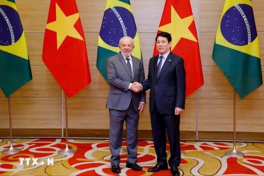 Chủ tịch nước Lương Cường chủ trì chiêu đãi cấp Nhà nước Tổng thống Brazil