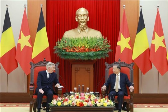 Tổng Bí thư Tô Lâm tiếp Nhà Vua Bỉ