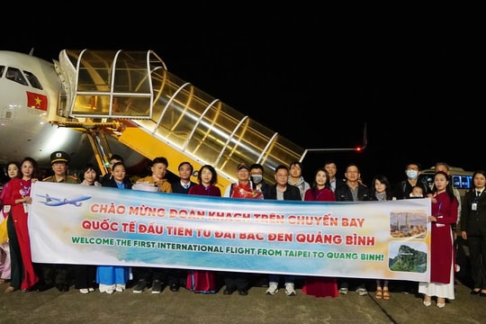 Quảng Bình kết nối quốc tế, đón chuyến bay đầu tiên từ Đài Bắc
