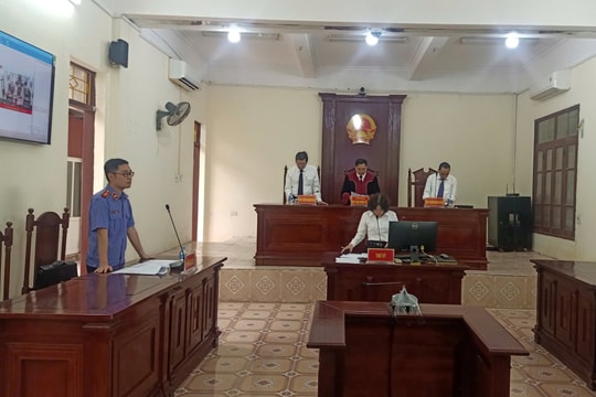 TAND quận An Dương xét xử trực tuyến 2 vụ án ma túy