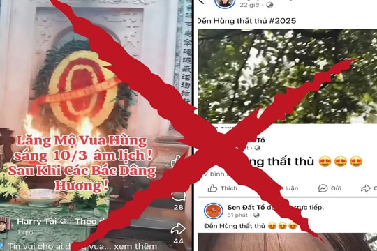 Bác bỏ thông tin thất thiệt về sự cố tại Đền Hùng