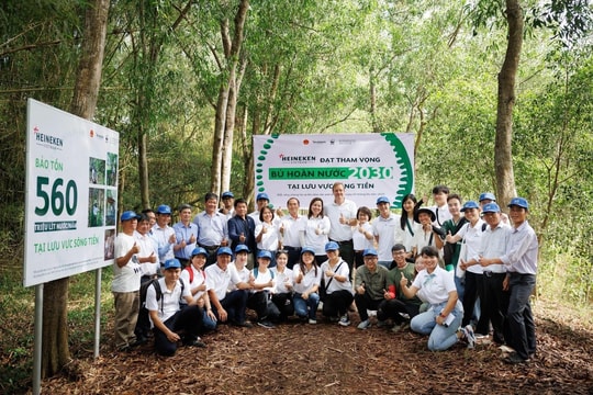 Heineken Việt Nam bù hoàn hơn 690 triệu lít nước tại lưu vực sông Tiền