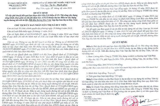 Thấy gì từ việc một công ty trúng hàng loạt gói thầu giá trị lớn ở tỉnh Hà Nam?