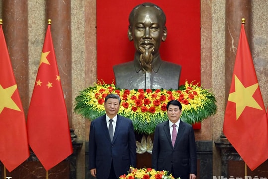 Chủ tịch nước Lương Cường hội đàm với Tổng Bí thư, Chủ tịch Trung Quốc Tập Cận Bình
