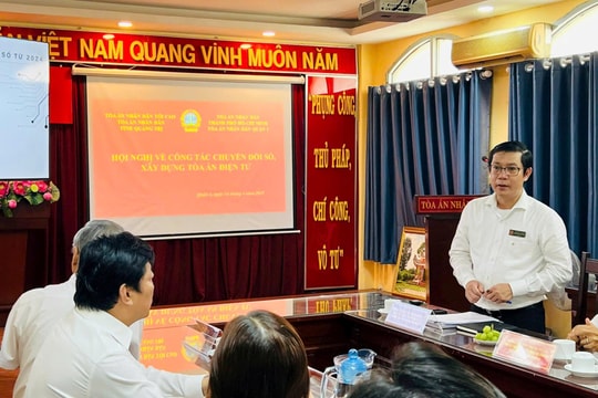 TAND tỉnh Quảng Trị thăm và trao đổi kinh nghiệm xây dựng Tòa án điện tử với TAND Quận 1