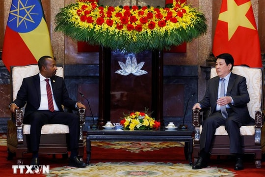 Chủ tịch nước Lương Cường tiếp Thủ tướng Ethiopia
